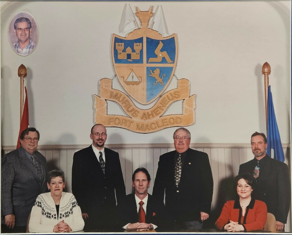 Top Right Pictured: Councillor Grant Ducharme. Back Row (left to Right): Councillors Ken Williams, Mike Bourassa, Gord Wolstenholme, and Brian Reach. Front Row (Left to Right): Councillor Sharon Monical, Mayor Shawn Patience, and Councillor Christine Trow