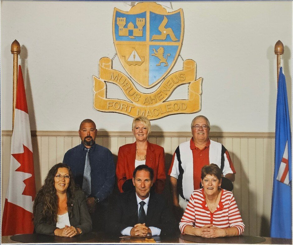 Back Row (Left to Right): Councillors Trevor Curran, Donna Huston, and Gord Wolstenholme. Front Row (Left to Right): Councillor Susan Koots, Mayor Shawn Patience, and Councillor Sharon Monical. Missing from photo Councillor Sharon Randle.